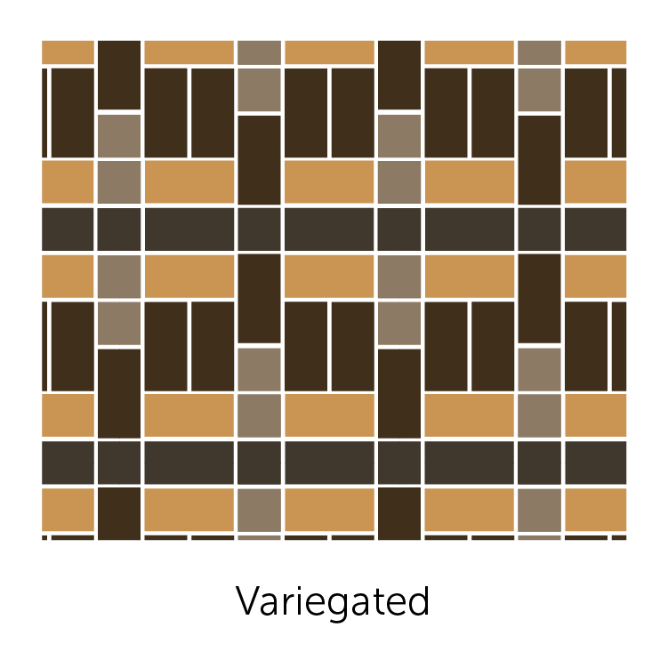 Variegated brick pattern