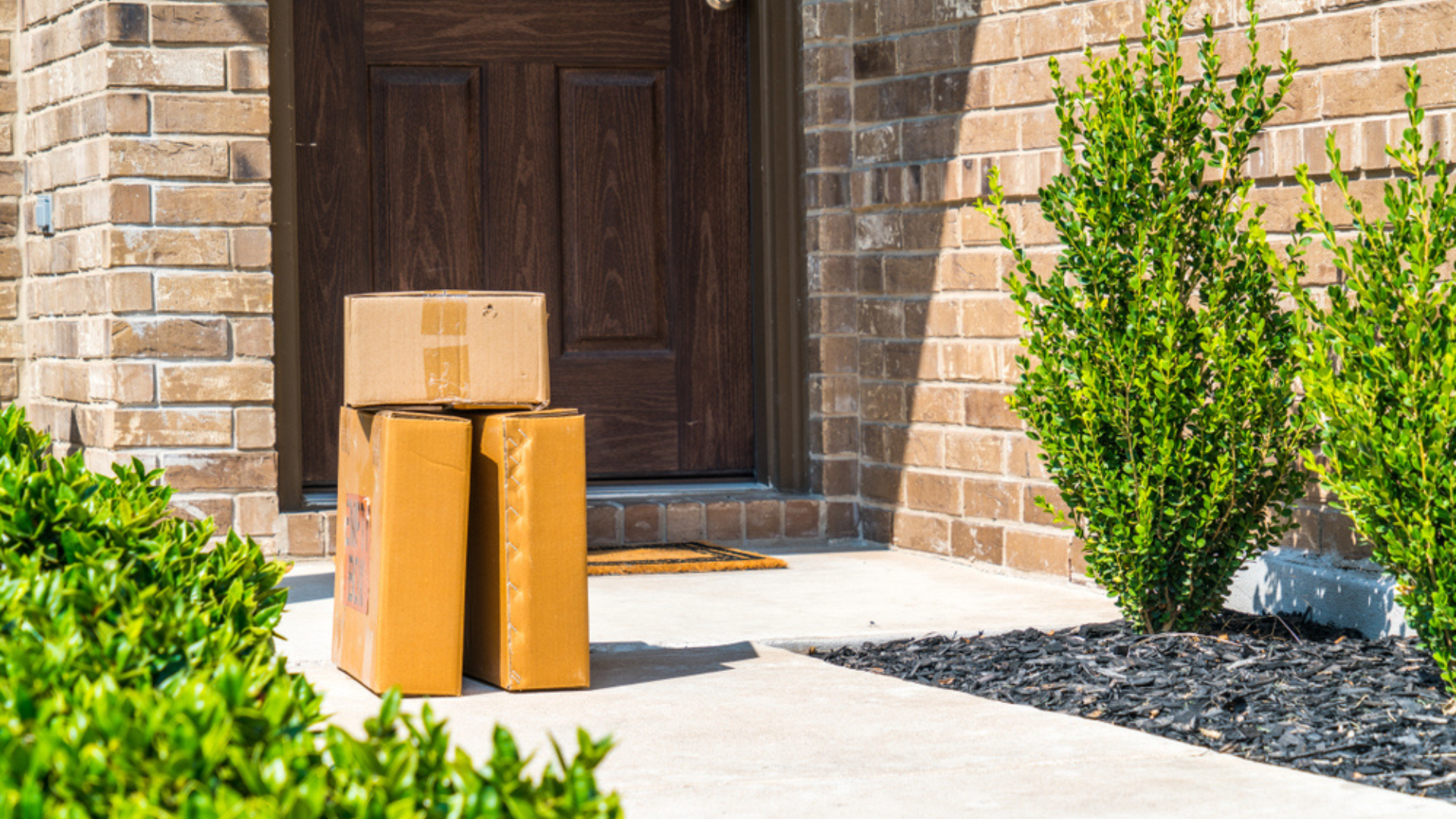 packages at front door