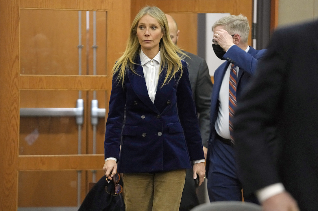 Gwyneth Paltrow in courtroom by Associated Press