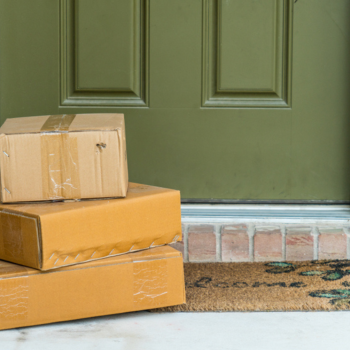 packages on front door step