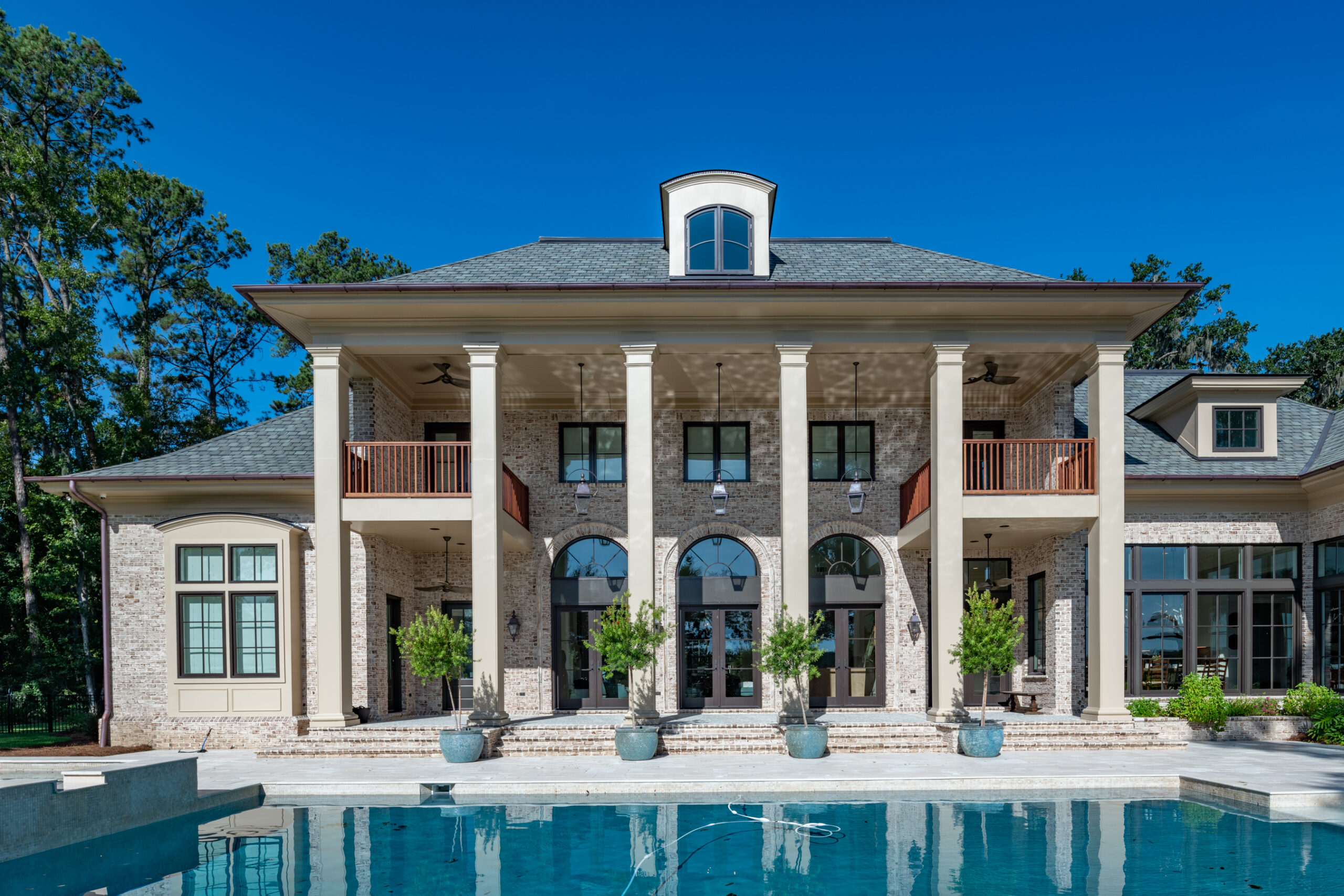 Luxury home with an outdoor pool