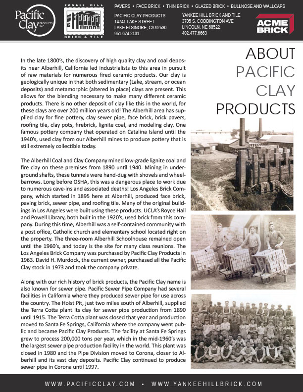 Pacific Clay full Catalog