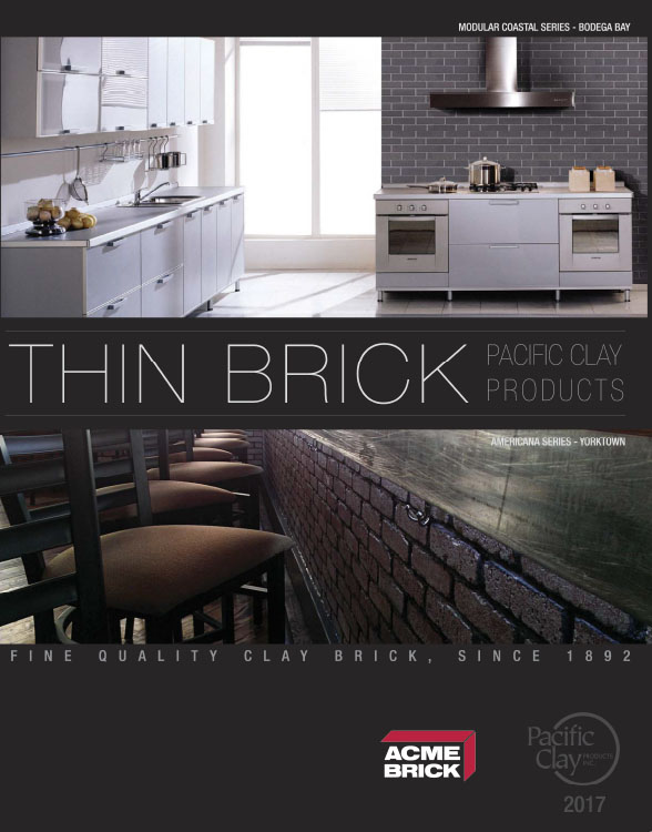 Pacific Clay thin brick Catalog