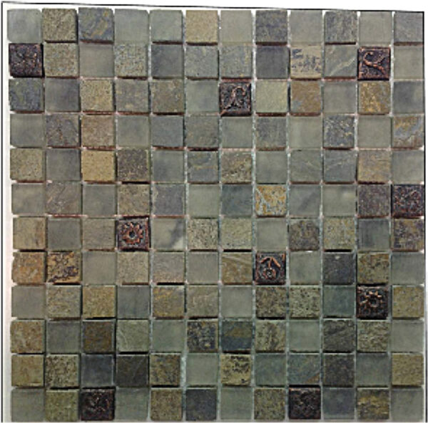 Allure I - Glass & Stone Caldera Mosaic 12 x 12