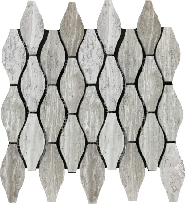 Captivate Wooden Gray Arabesque 12 x 12