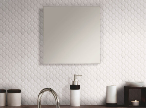 Elongated Hex White 2" Hex 12" x 12" - Image 2