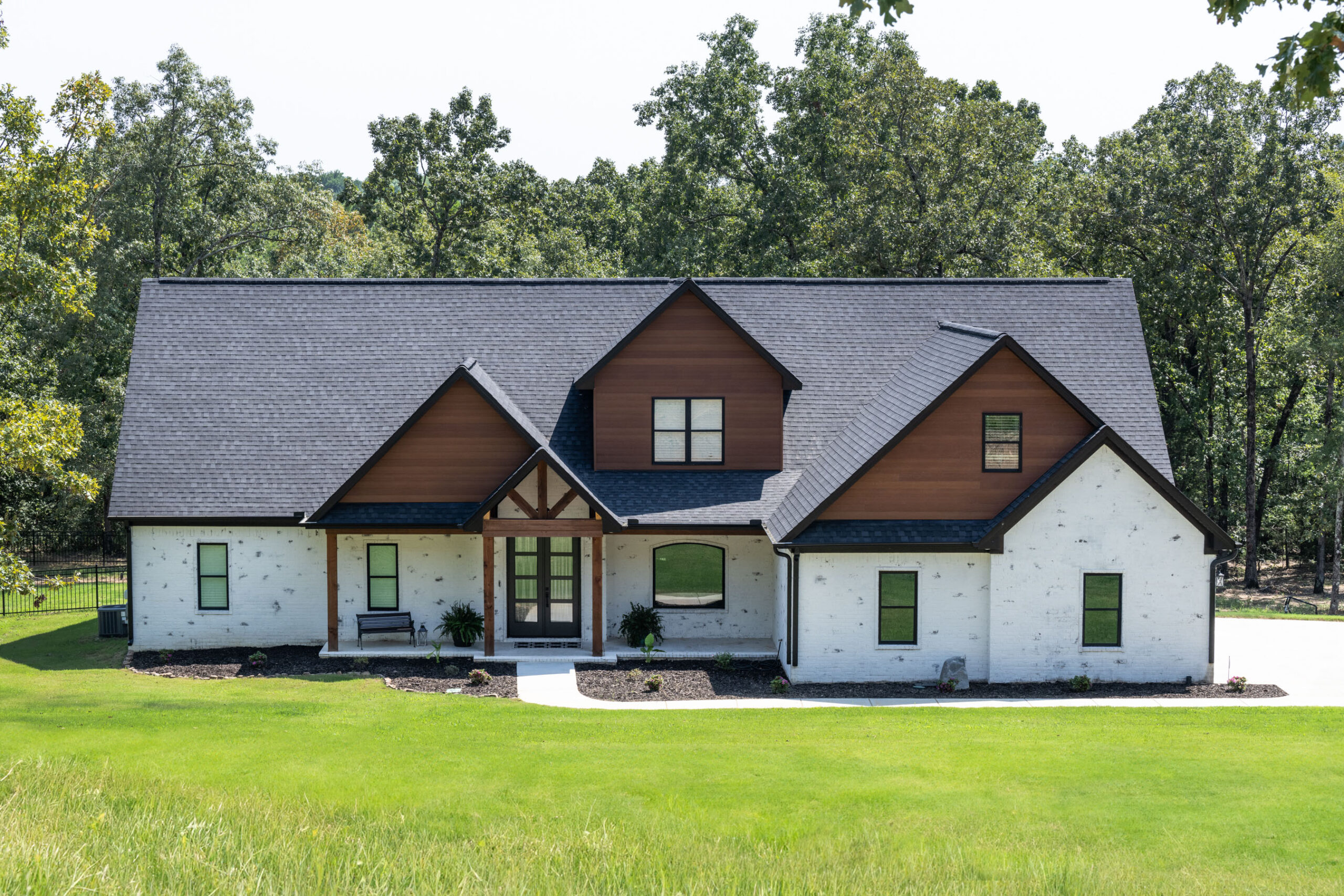 front side of brick home