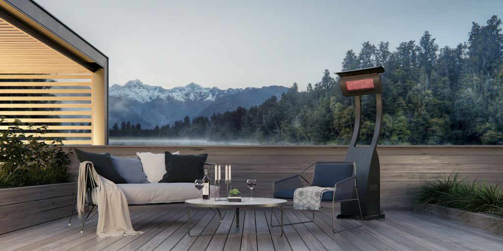 Bromic heater for outdoor living
