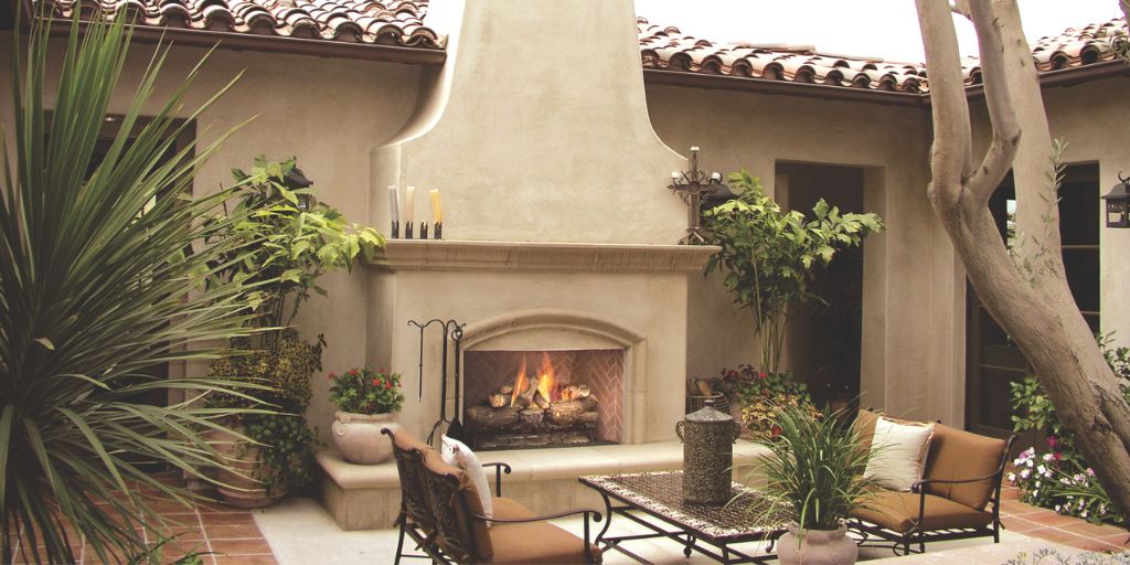 outdoor fire feature