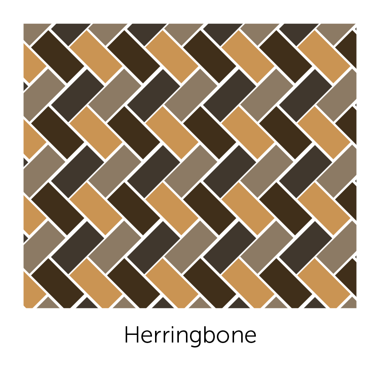 Herringbone brick pattern