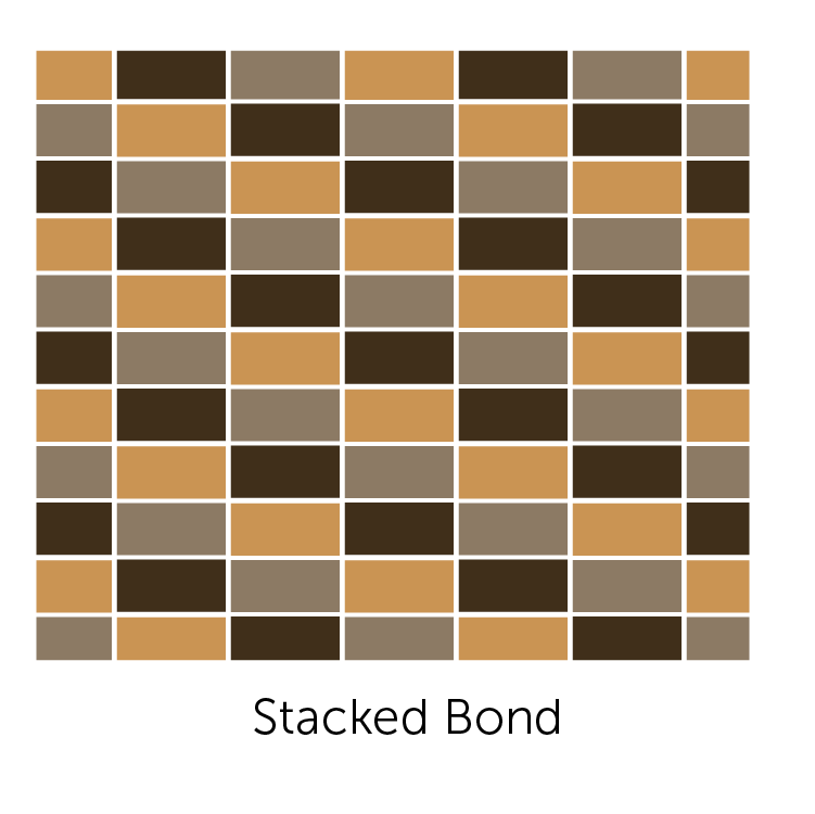 Stacked Bond brick patter