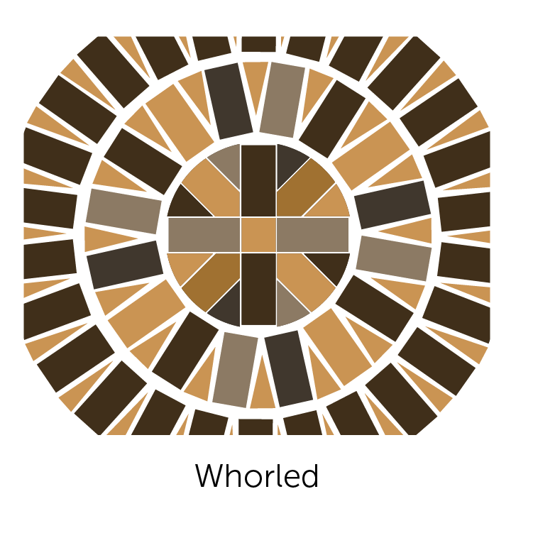 Whorled brick pattern