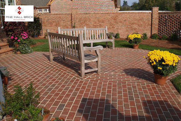 beautiful clay pavers installed in yard