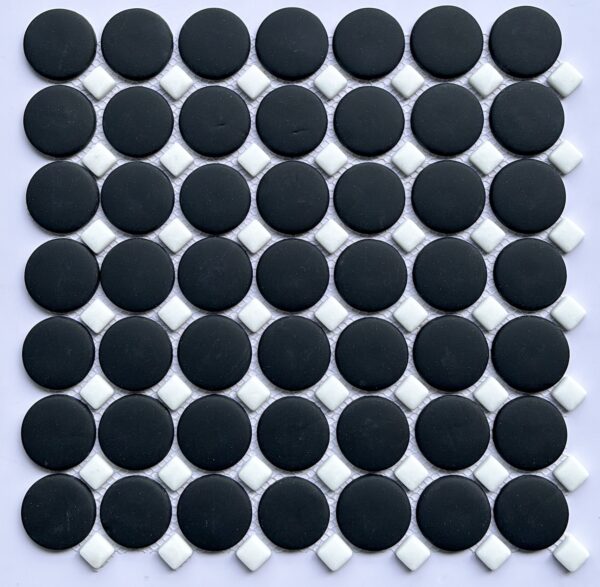 Captivate II Micro Large Penny Black w/White Dots 12 x 12
