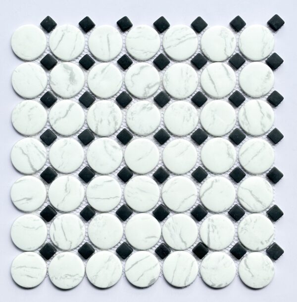 Captivate II Micro Large Penny White w/Black Dots 12 x 12