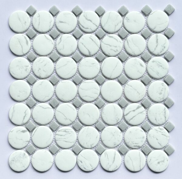 Captivate II Micro Large Penny White w/Grey Dots 12 x 12