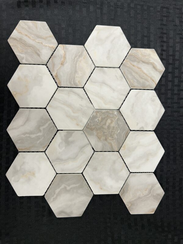Captivate II Recycled Glass 3" Hex Pantheon