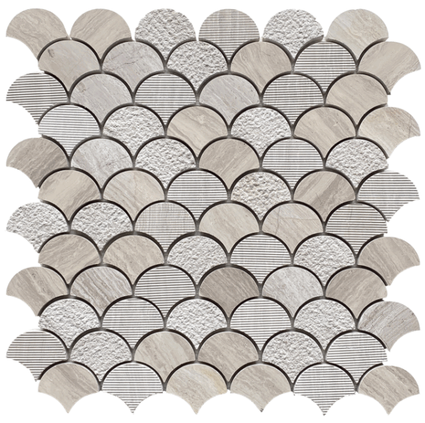 Allure II - Stone Wooden White Amarillo Fan