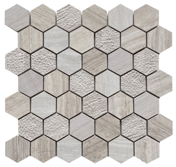 Allure II - Stone Wooden White Austin Hex