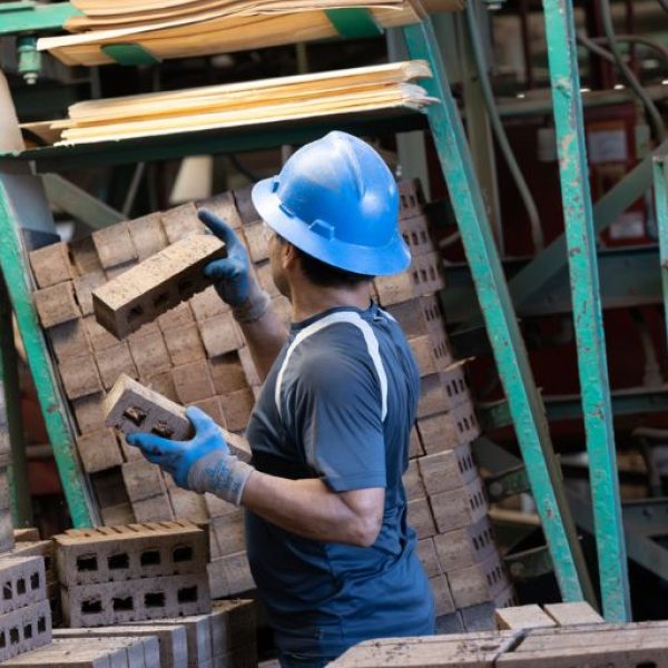 Brick sorting at plant