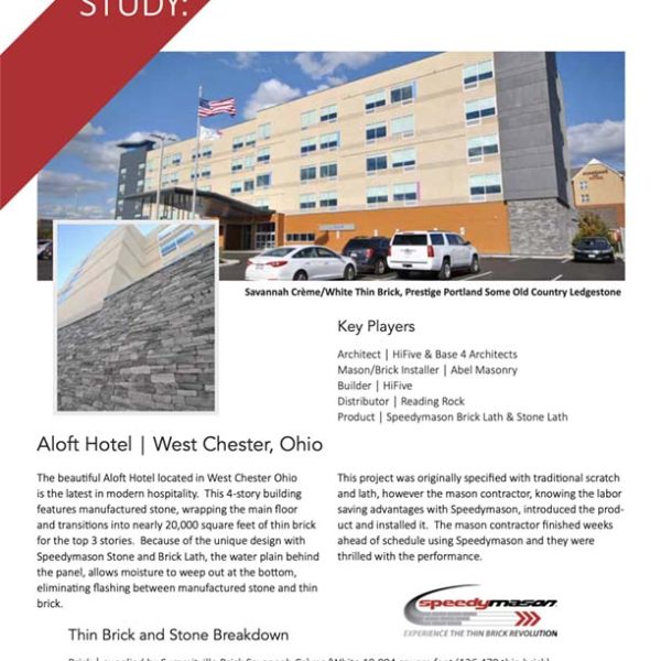 Speedymason Case Study - Aloft Hotel - Brick & Stone