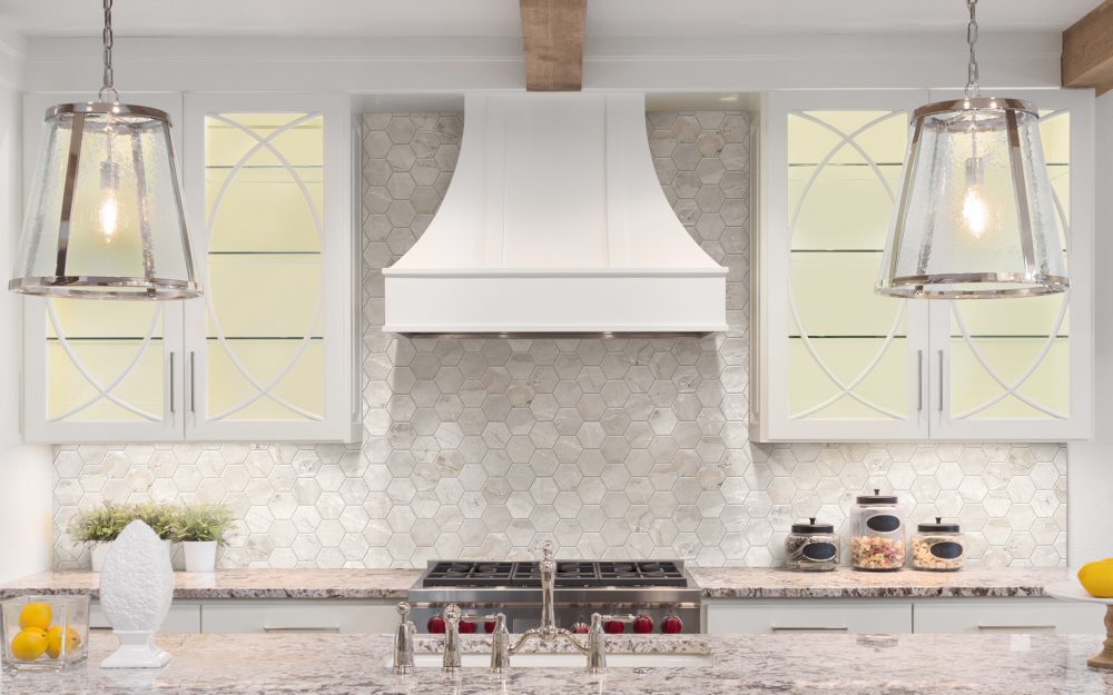 MILE stone Marbles Onciata Ivory Matte 9x11 Hexagon Mosaic Kitchen Backsplash_PL