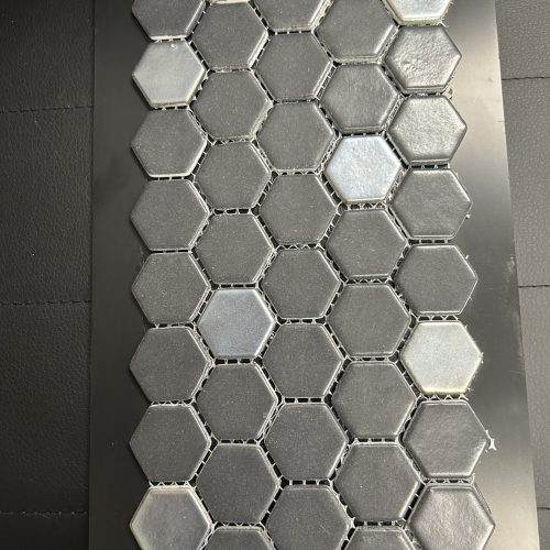Recycled glass hex charcoal