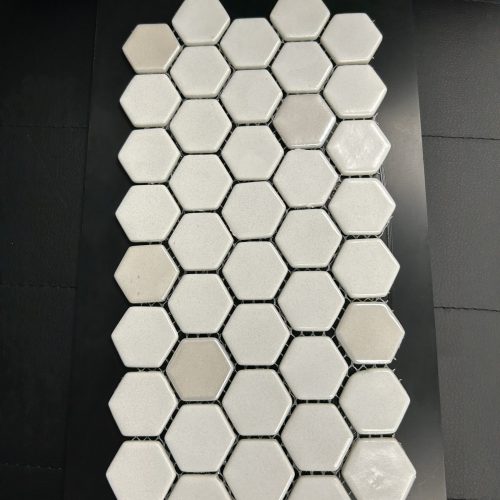 Recycled glass hex white