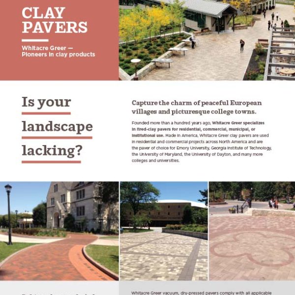Whitacre Greer Clay Pavers
