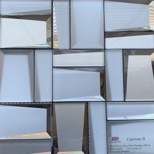 metal point glass silver random block